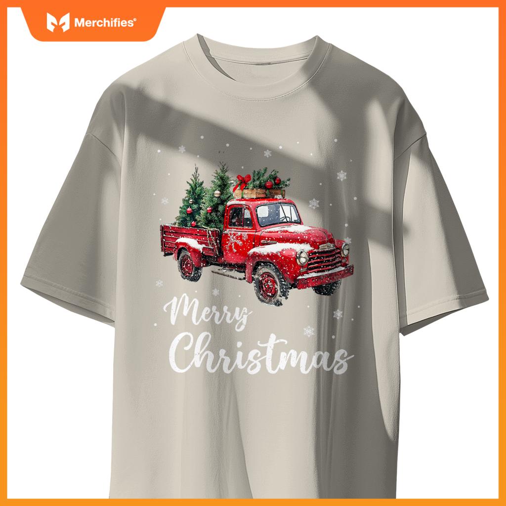 Merry Christmas Red Truck Family Matching Christmas Pajama T-Shirt