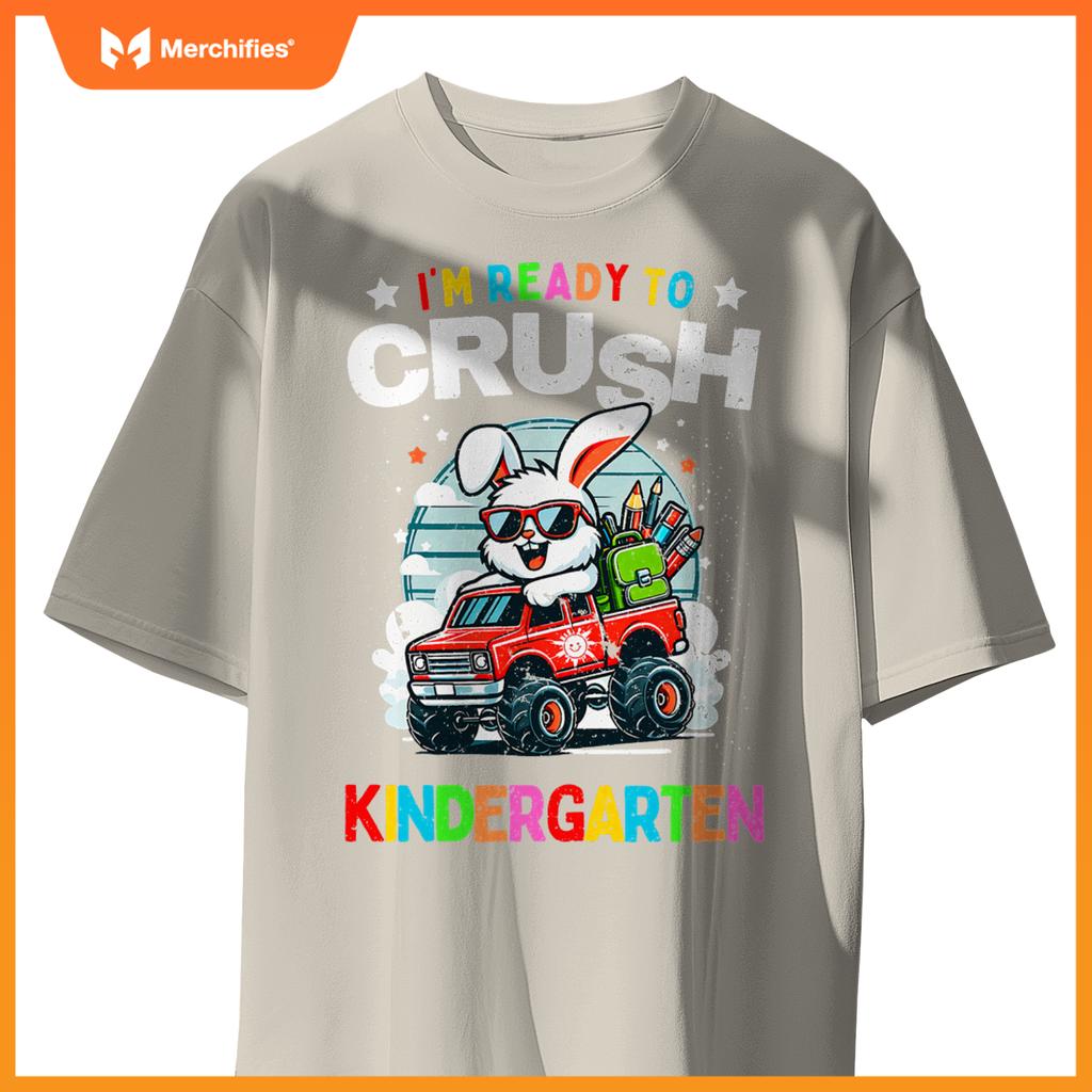 Im Ready To Crush Kindergarten Rabbit Monster Truck T-Shirt