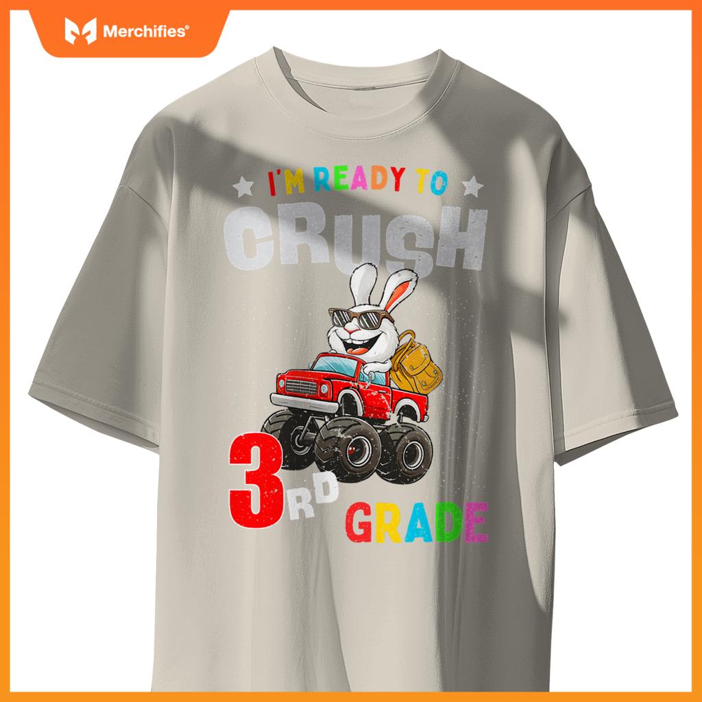 Im Ready To Crush 3Rd Grade Rabbit Monster Truck T-Shirt