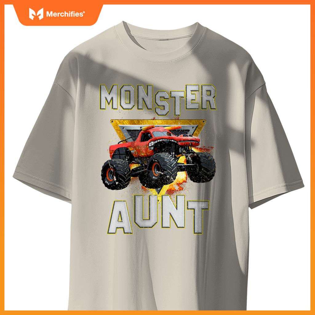 Monster Truck Aunt Monster Truck Are My Jam Truck Lovers T-Shirt