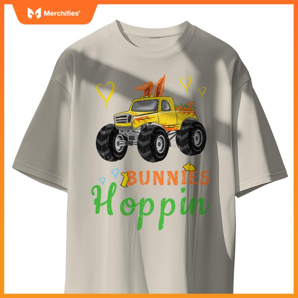 Monster Truck Bunny Rabbit Happy Easter Sunday T-Shirt