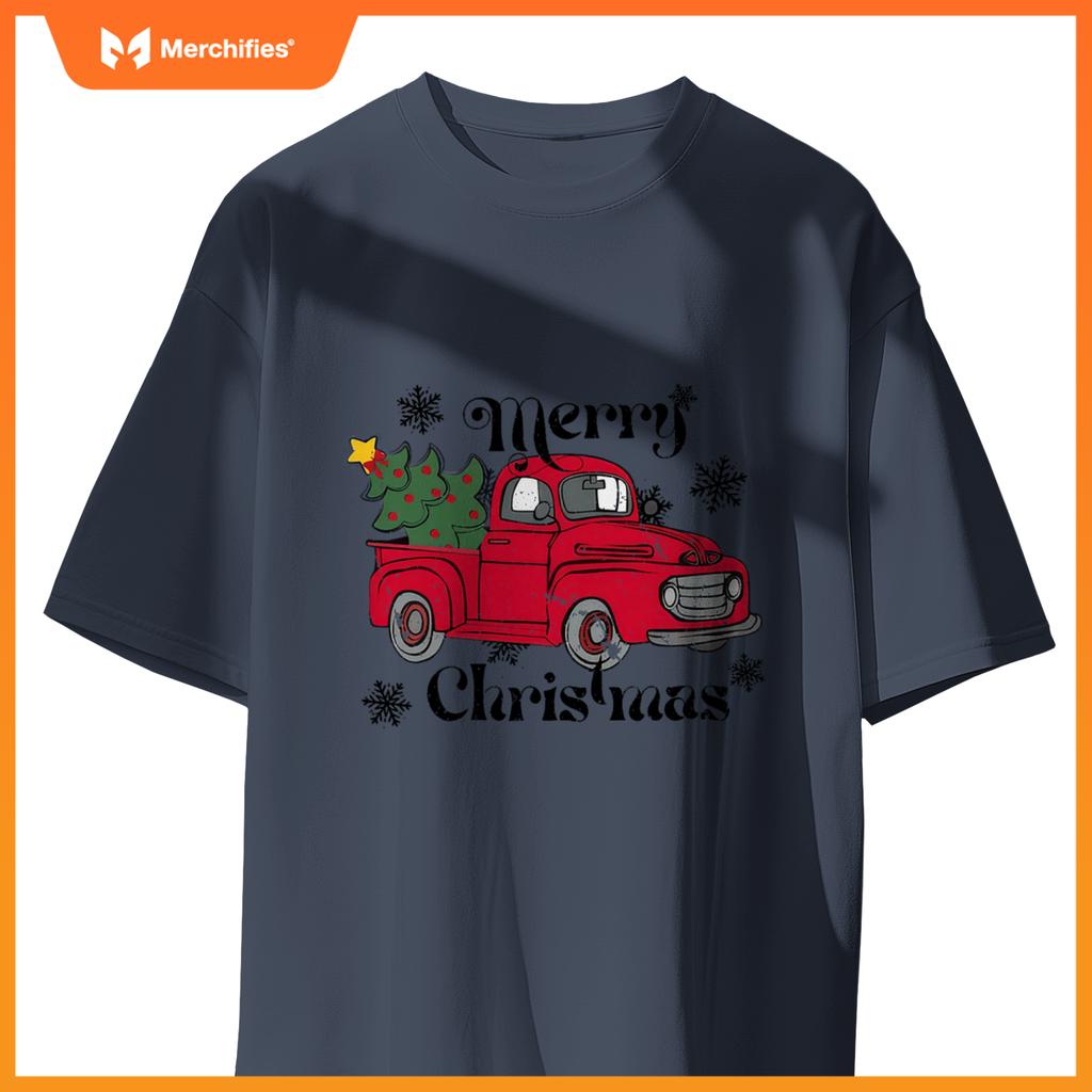 Merry Christmas Red Truck T-Shirt
