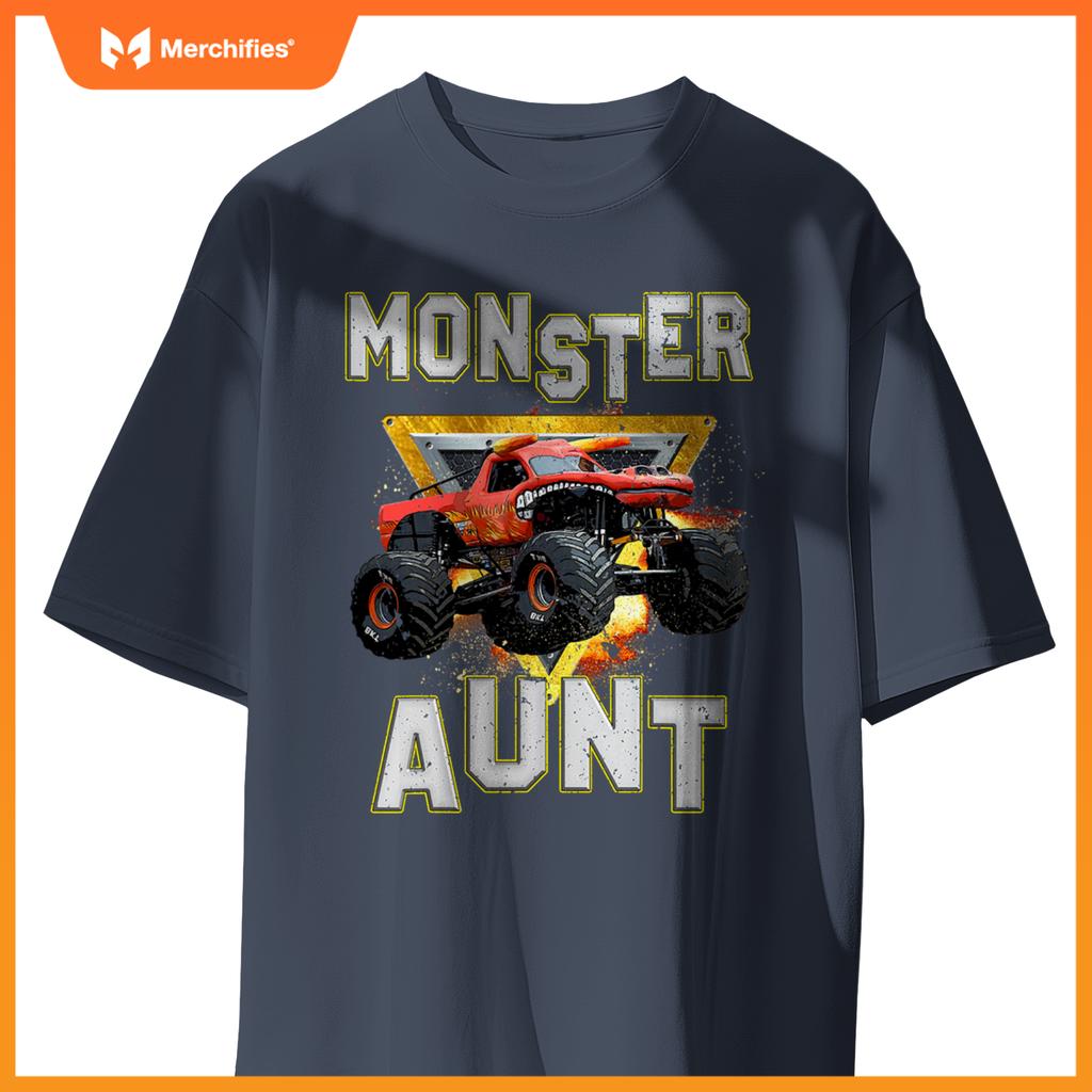 Monster Truck Aunt Monster Truck Are My Jam Truck Lovers T-Shirt