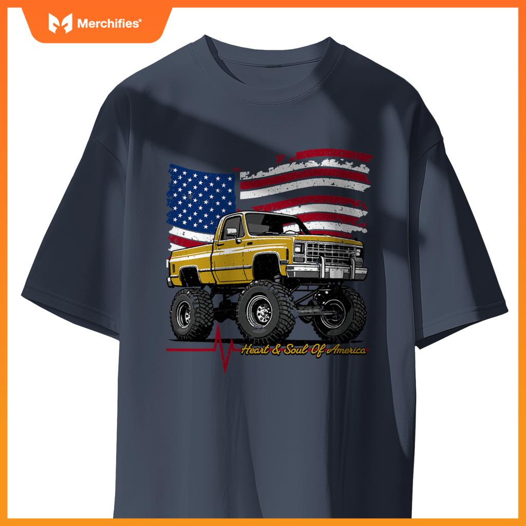 Lifted Squarebody 4Wd  American Pickup Truck T-Shirt