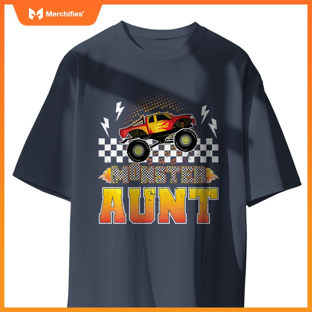 Monster Aunt Proud Monster Truck Aunt Monster Truck Auntie T-Shirt