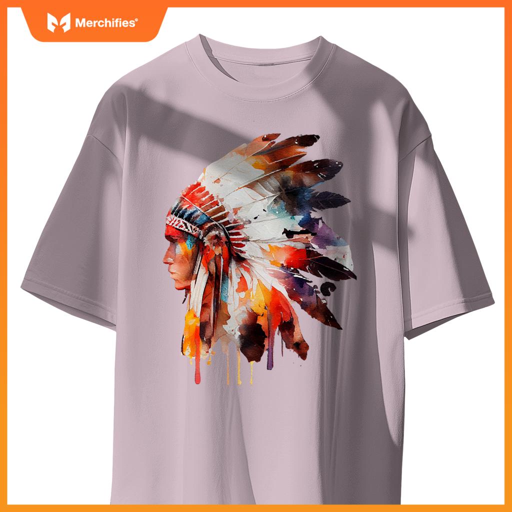 Native American Indian Ancestors Headdress Chief Men Women T-Shirt