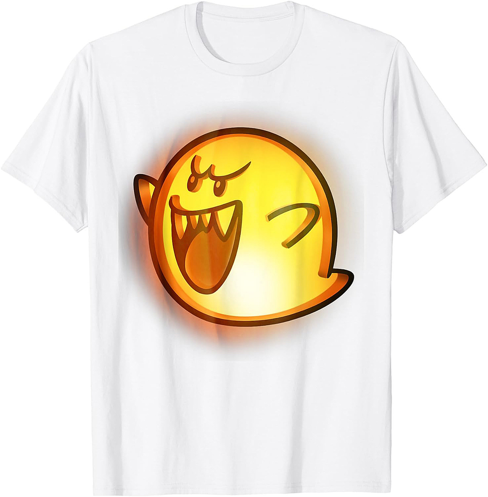 Nintendo Super Mario Boo Halloween Pumpkin Graphic T-Shirt T-Shirt