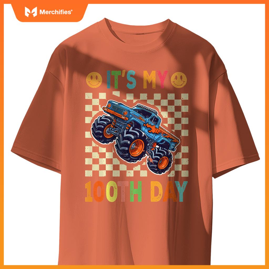 It's My 100th Day Happy 100 Days Of School Monster Truck T-Shirt