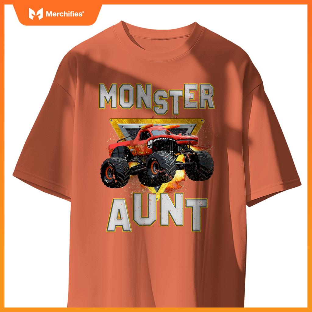 Monster Truck Aunt Monster Truck Are My Jam Truck Lovers T-Shirt