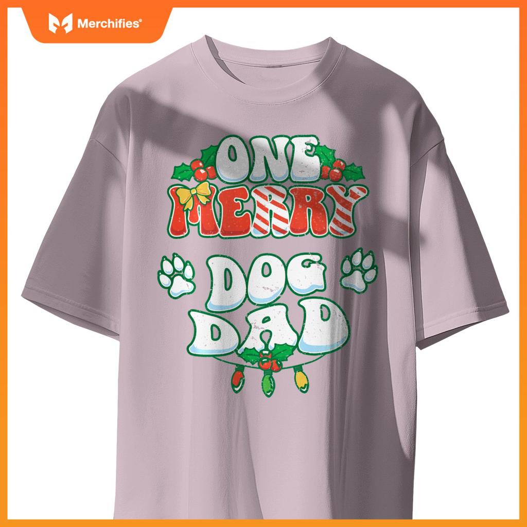 One Merry Dog Dad Christmas Xmas Holiday T-Shirt