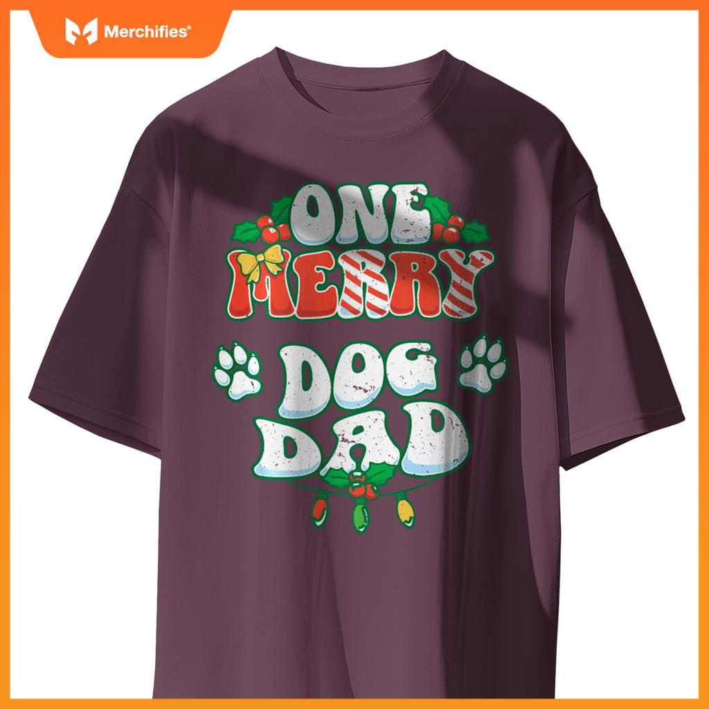 One Merry Dog Dad Christmas Xmas Holiday T-Shirt
