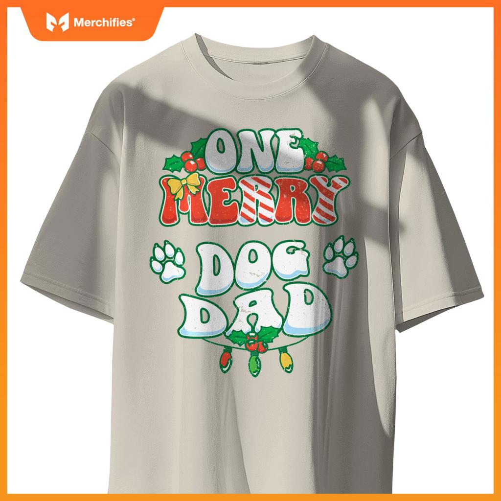 One Merry Dog Dad Christmas Xmas Holiday T-Shirt