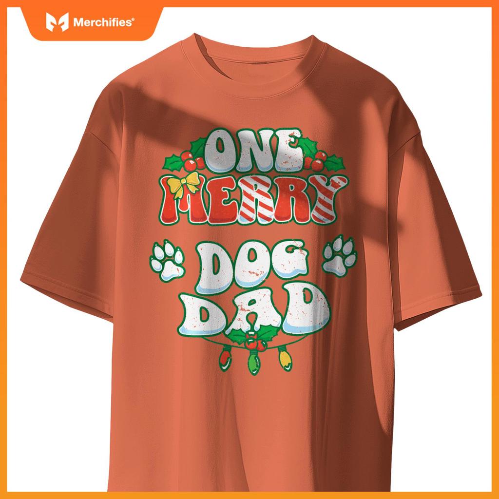 One Merry Dog Dad Christmas Xmas Holiday T-Shirt
