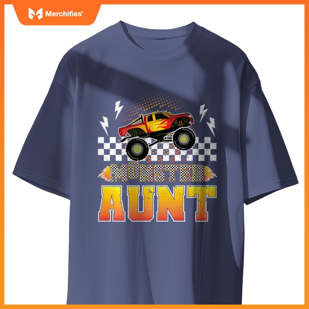 Monster Aunt Proud Monster Truck Aunt Monster Truck Auntie T-Shirt