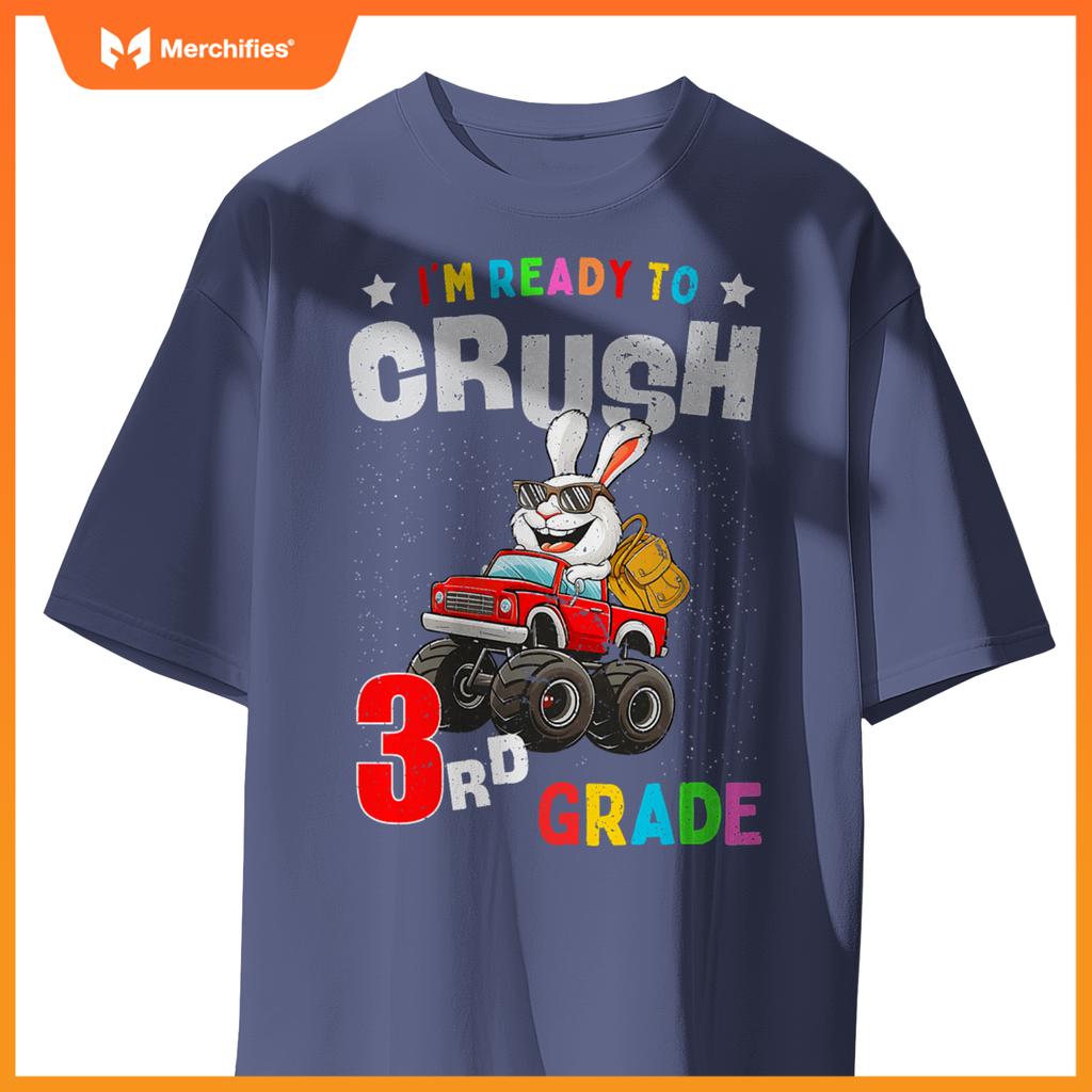 Im Ready To Crush 3Rd Grade Rabbit Monster Truck T-Shirt