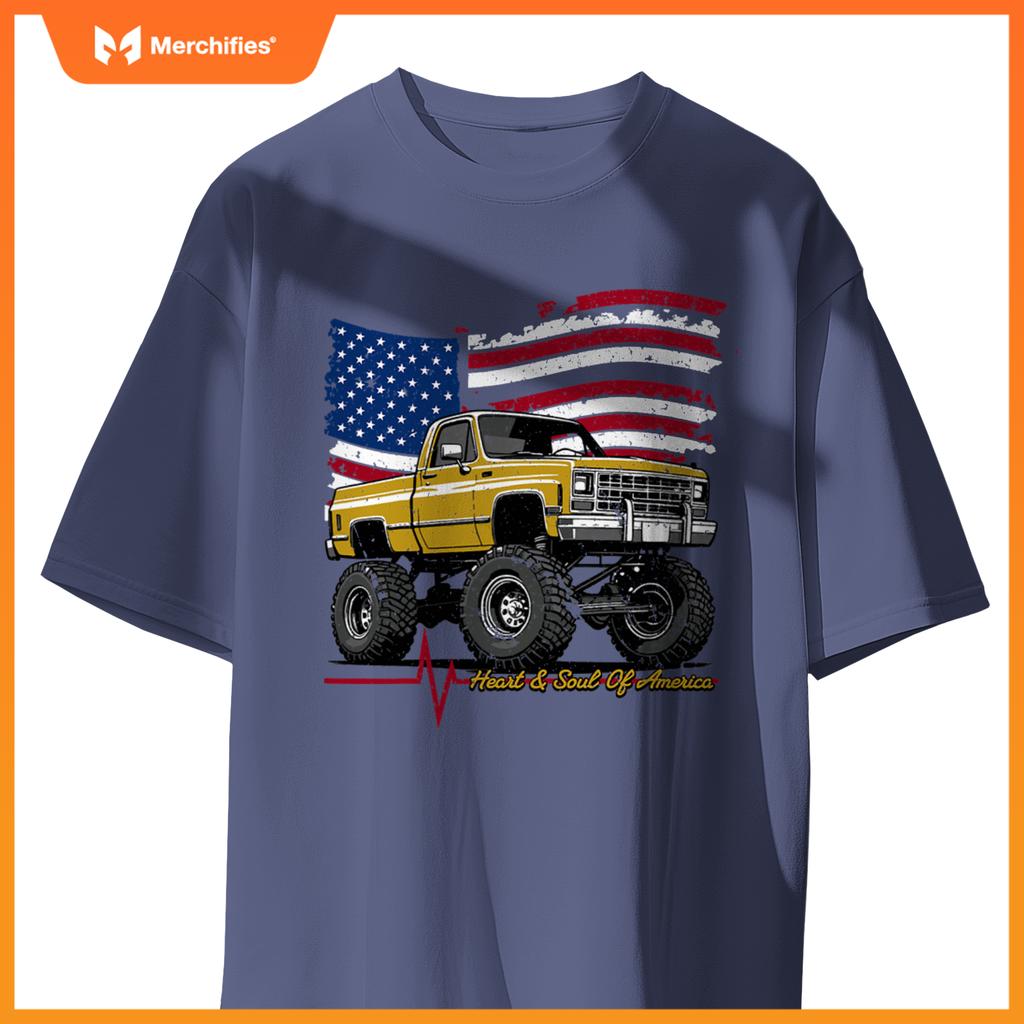Lifted Squarebody 4Wd  American Pickup Truck T-Shirt