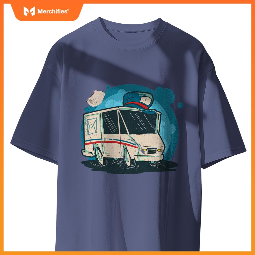 Mail Delivery Truck Artistic Postal Carrier Mailman T-Shirt