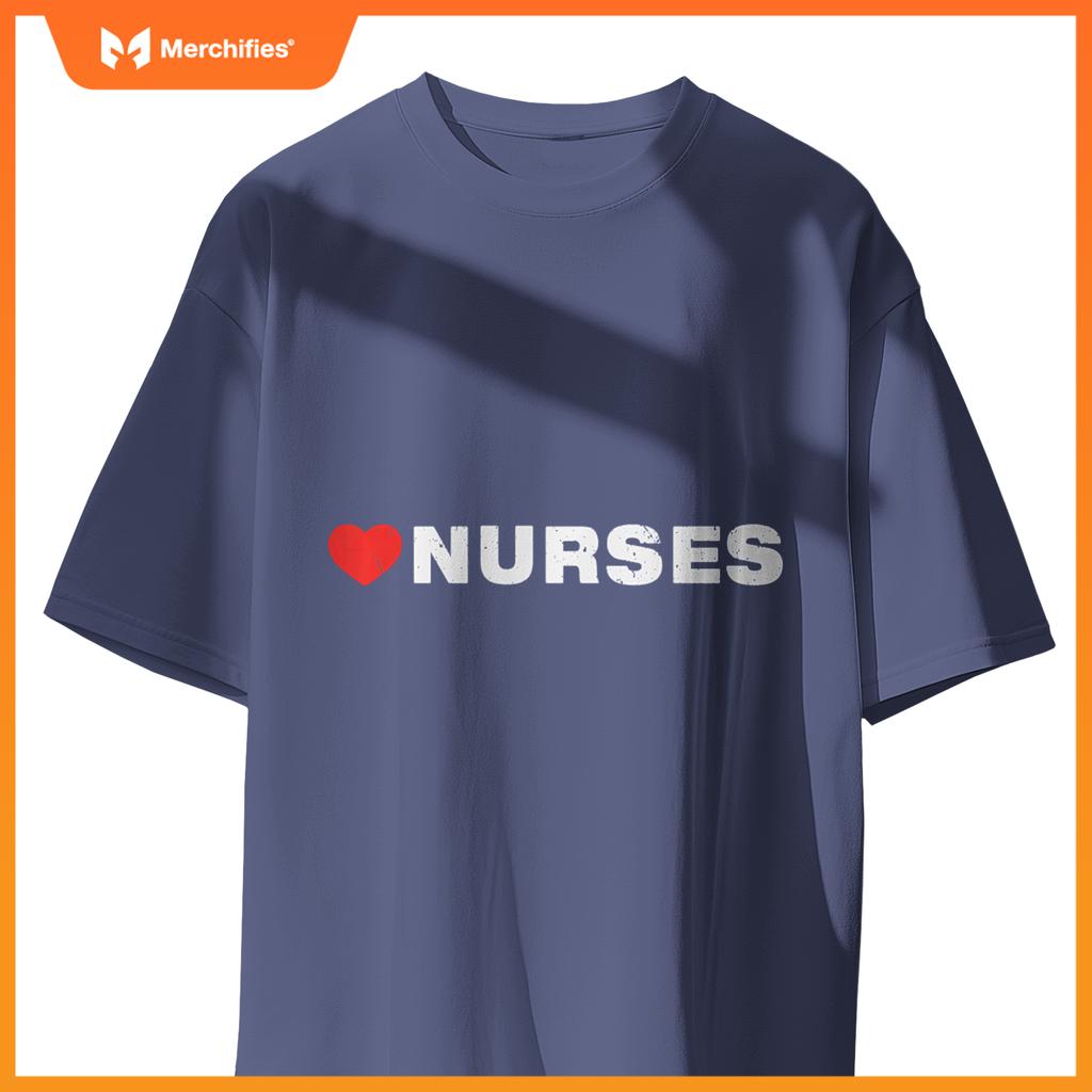 Love Nurses, Minimalist Aesthetic, Like Heart Nurses T-Shirt
