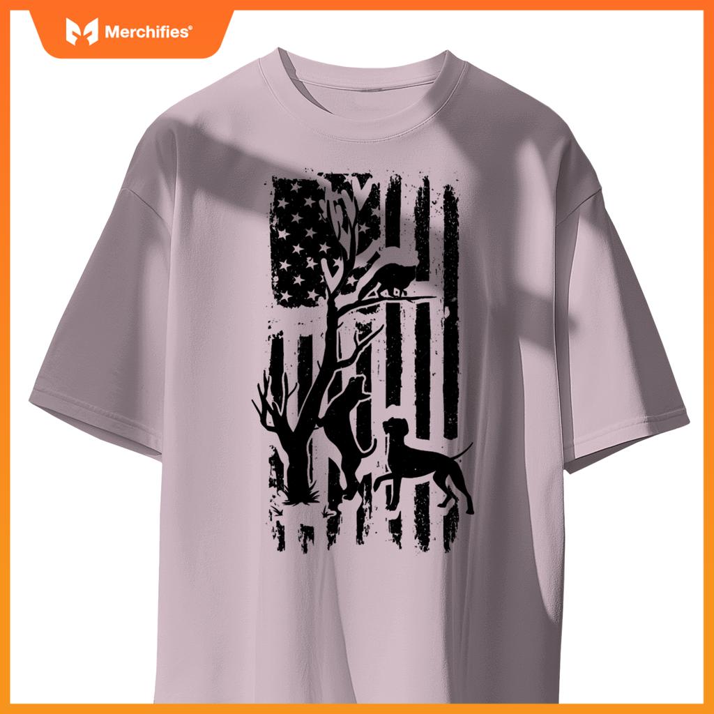 Patriotic Coonhunter USA Flag Hunting Dog Coon Hound T-Shirt