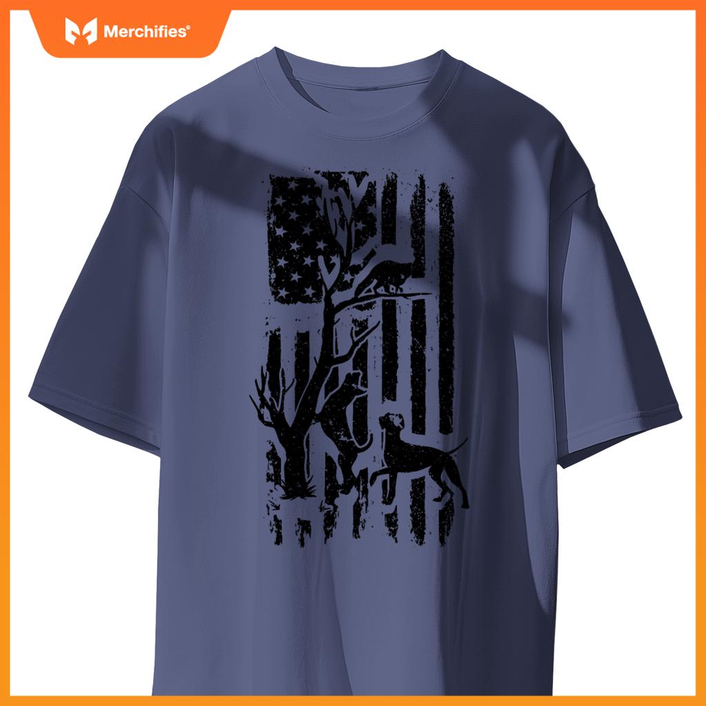 Patriotic Coonhunter USA Flag Hunting Dog Coon Hound T-Shirt