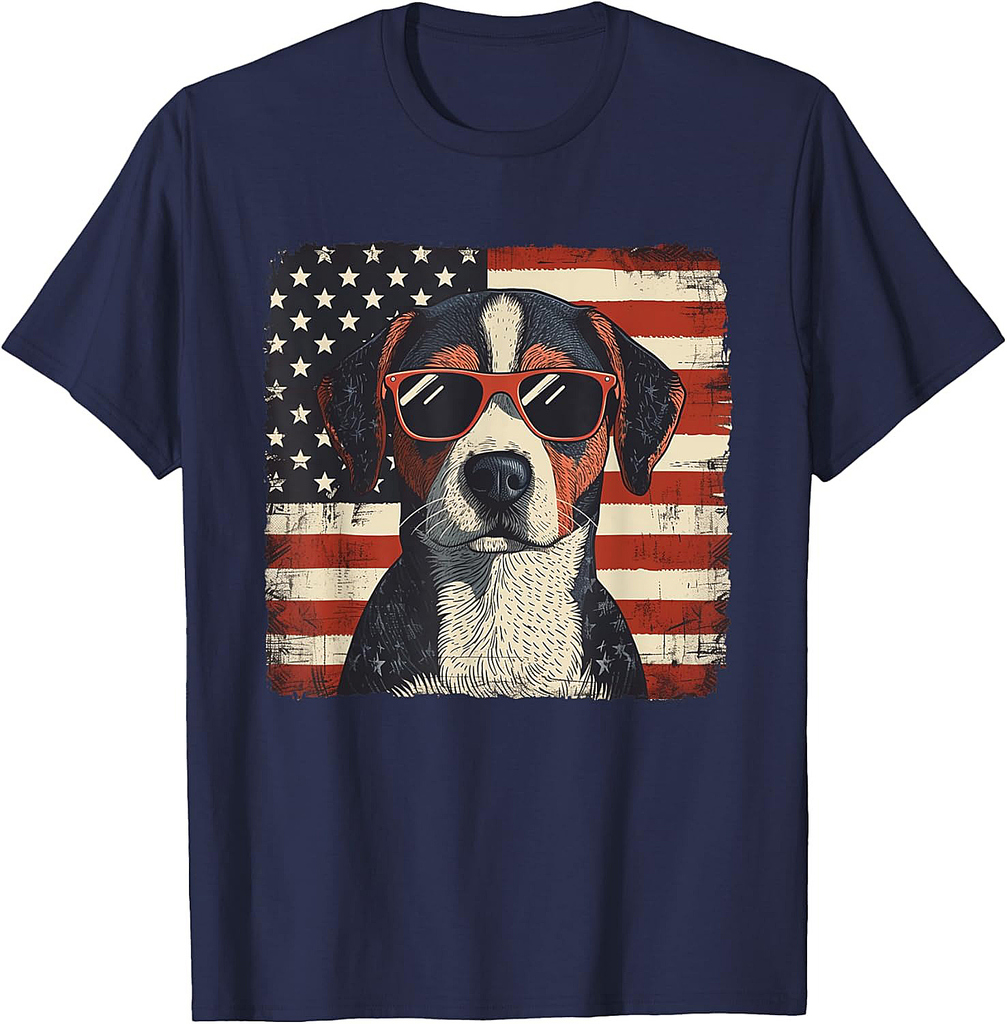 Patriotic Fourth of July Shirt Beagle Men Women T-Shirt