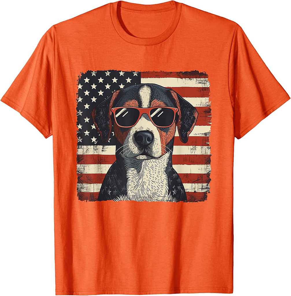 Patriotic Fourth of July Shirt Beagle Men Women T-Shirt
