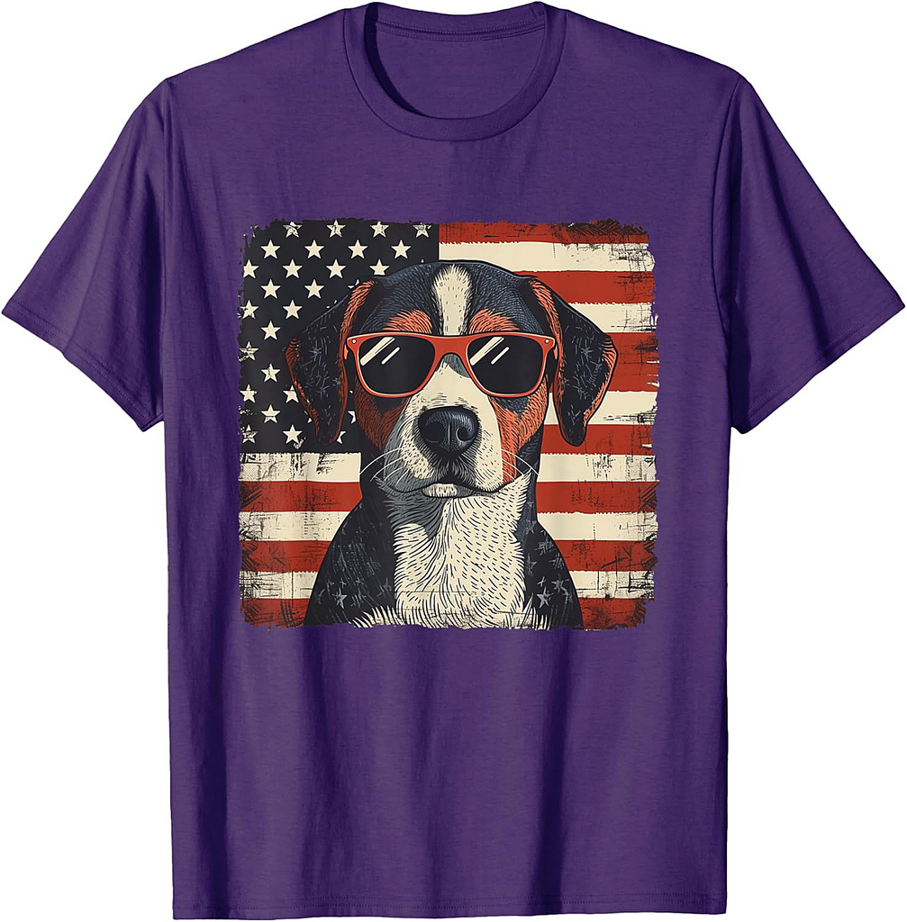 Patriotic Fourth of July Shirt Beagle Men Women T-Shirt