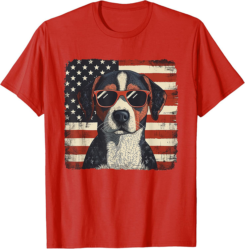Patriotic Fourth of July Shirt Beagle Men Women T-Shirt