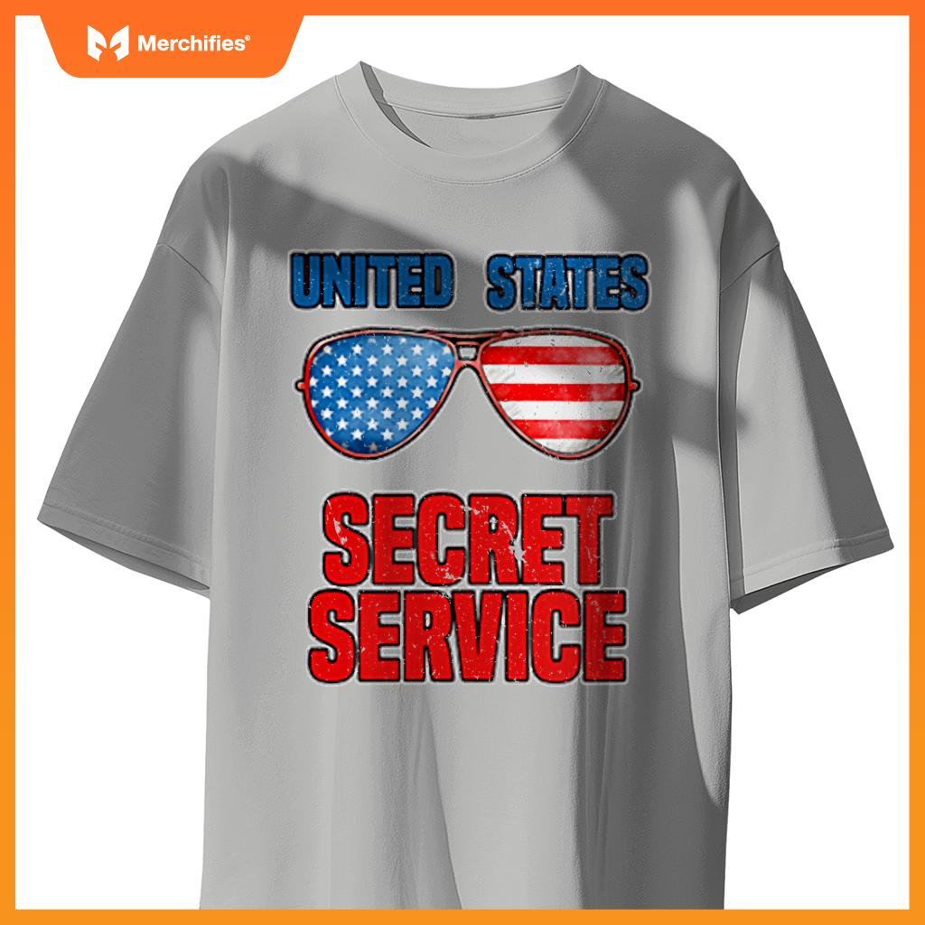 Patriotic Secret Service United States Sunglasses T-Shirt