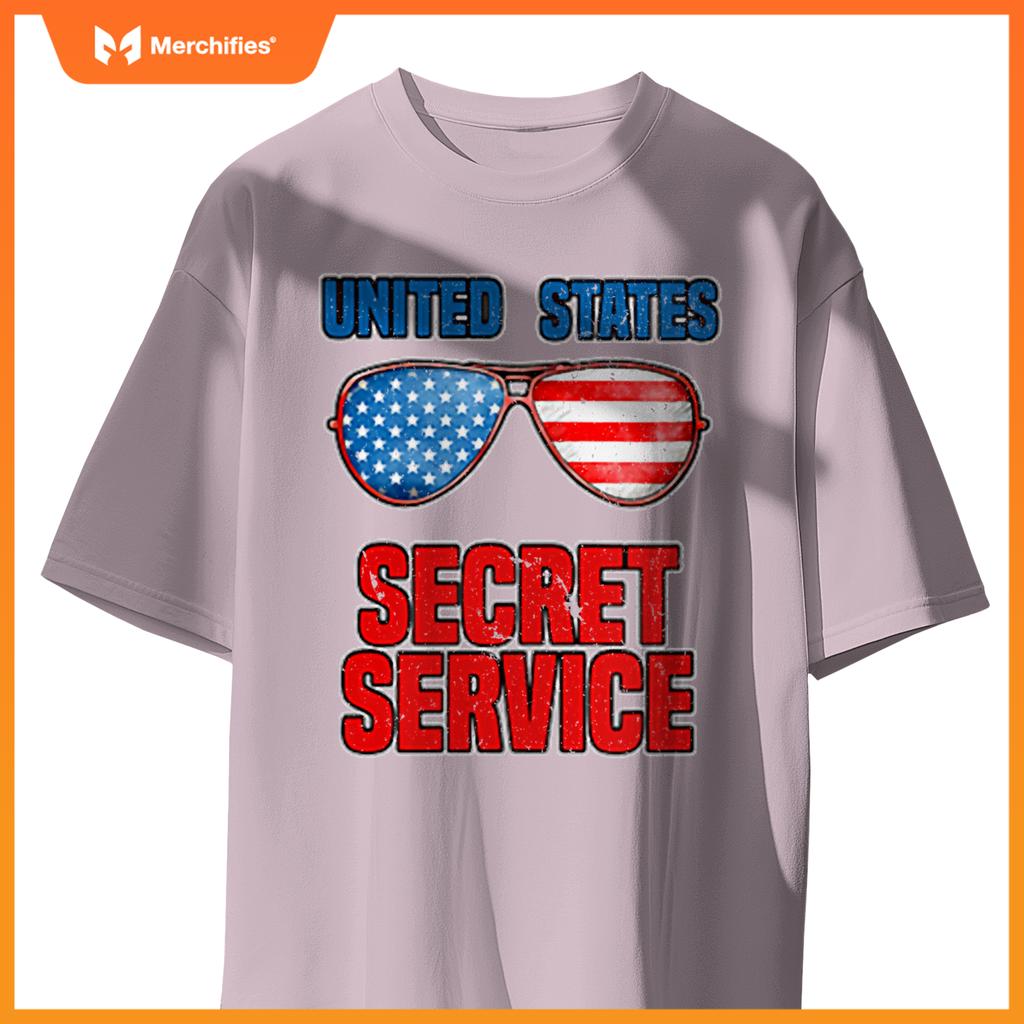 Patriotic Secret Service United States Sunglasses T-Shirt