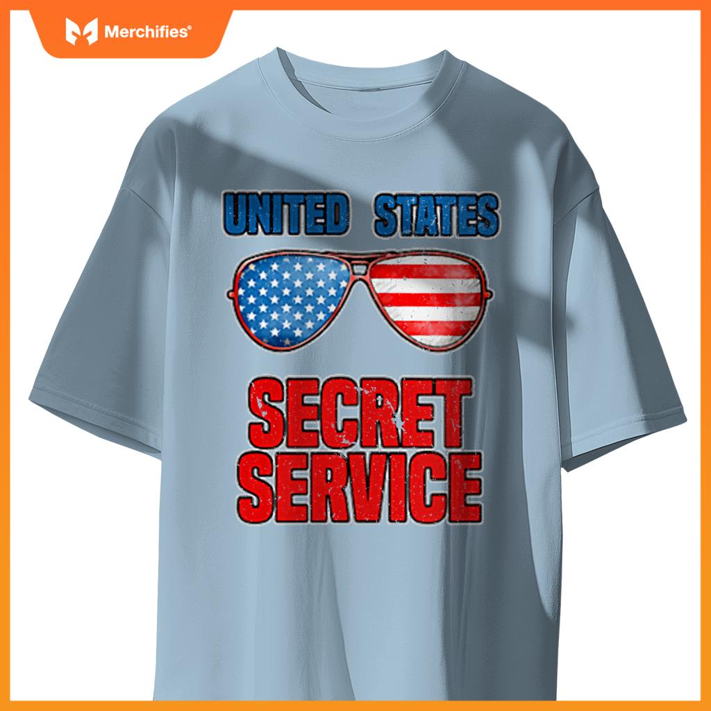 Patriotic Secret Service United States Sunglasses T-Shirt