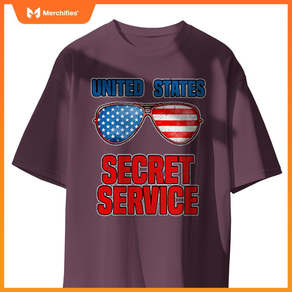 Patriotic Secret Service United States Sunglasses T-Shirt