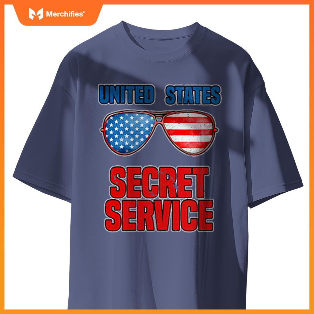 Patriotic Secret Service United States Sunglasses T-Shirt