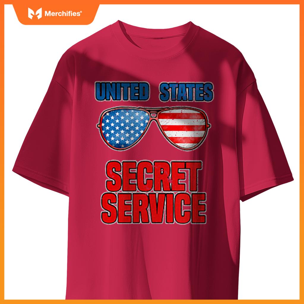 Patriotic Secret Service United States Sunglasses T-Shirt