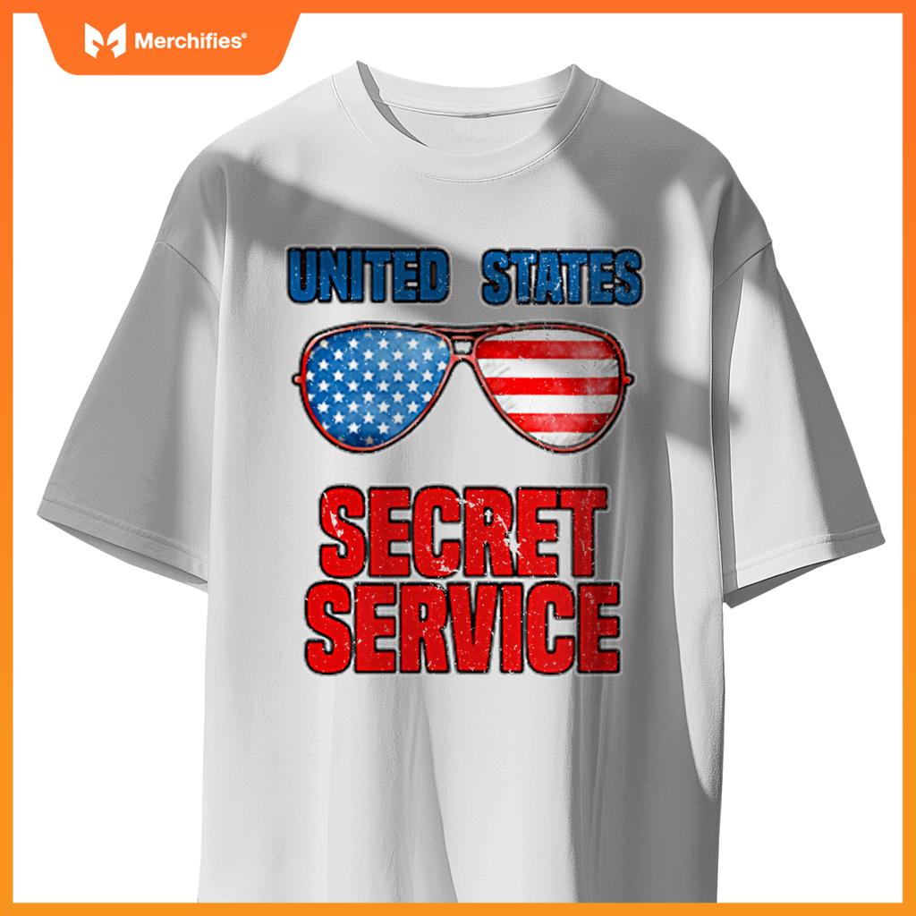 Patriotic Secret Service United States Sunglasses T-Shirt