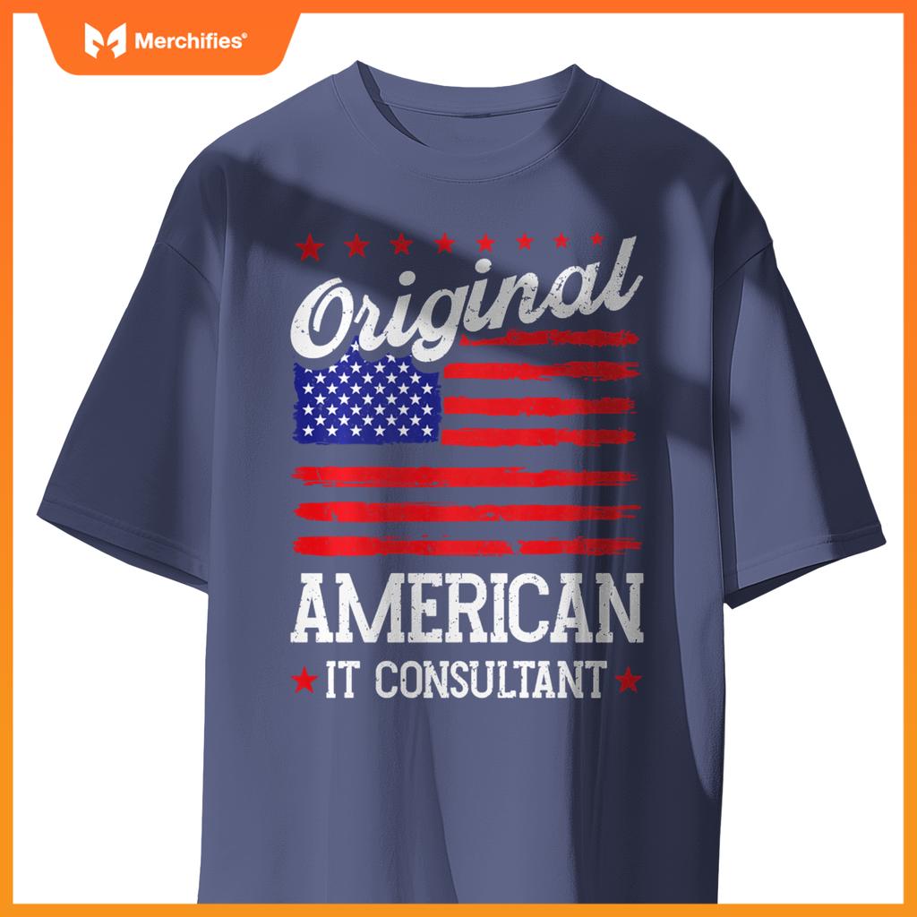 Patriotic US Flag American It Consultant T-Shirt