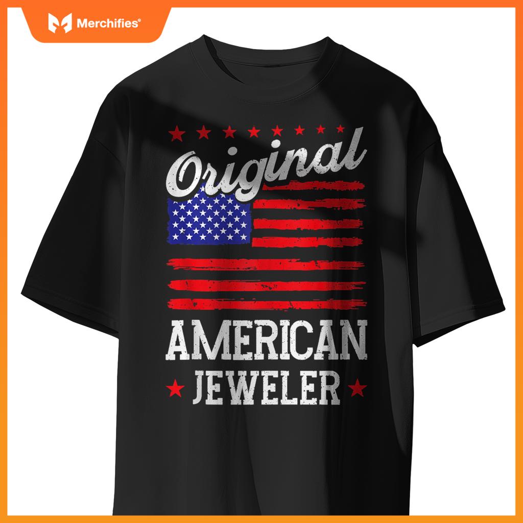 Patriotic US Flag American Jeweler T-Shirt