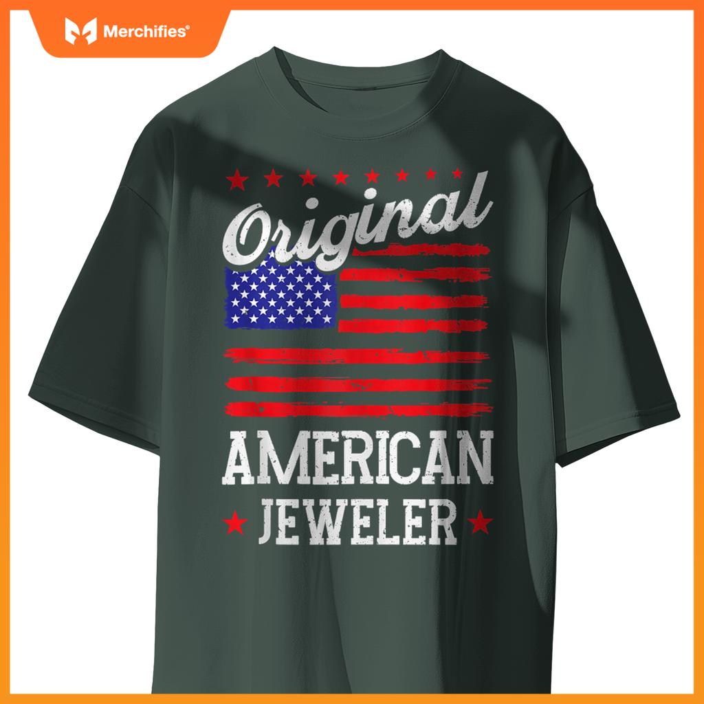 Patriotic US Flag American Jeweler T-Shirt