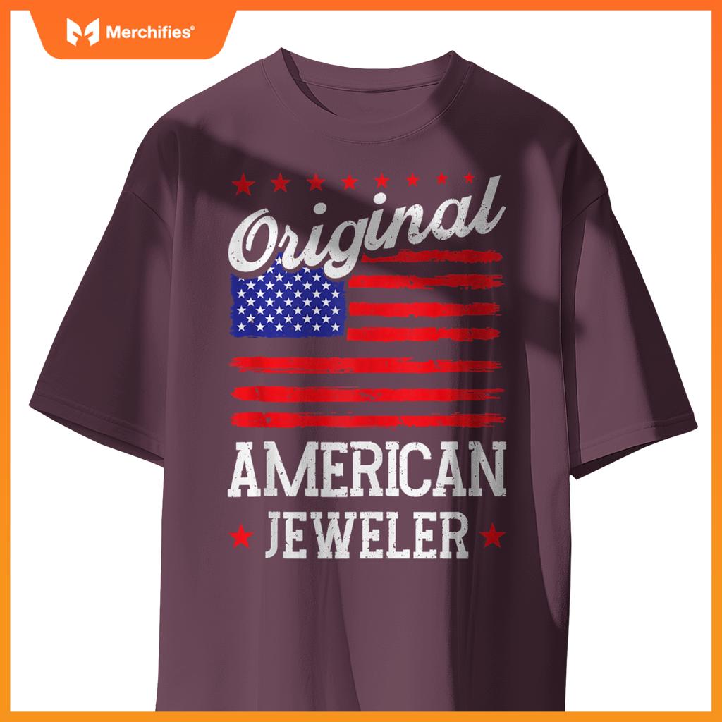 Patriotic US Flag American Jeweler T-Shirt