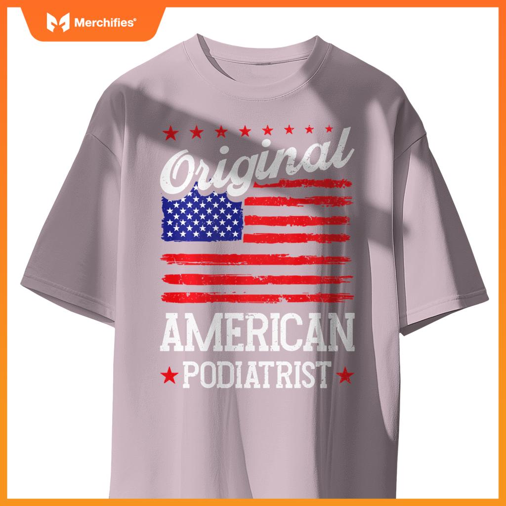 Patriotic US Flag American Podiatrist T-Shirt