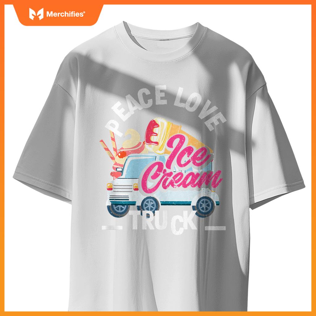 Peace Love Ice Cream Truck Ice Cream Lover T-Shirt