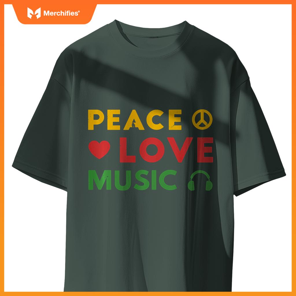 Peace Love Music Rastafari Roots Hippie Rasta Reggae Pride