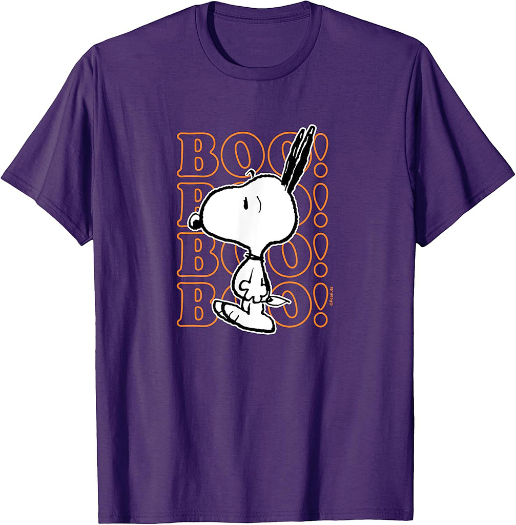 Peanuts - Halloween - Boo Snoopy Scared T-Shirt
