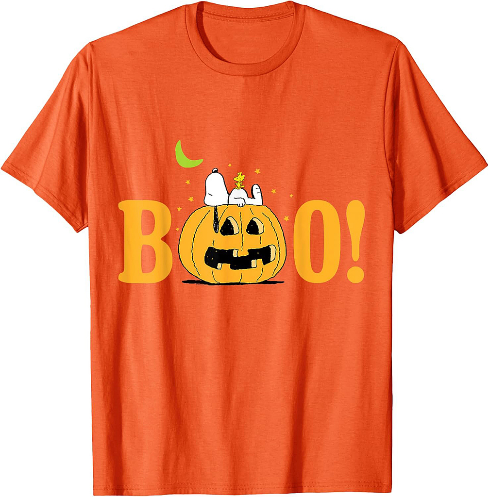 Peanuts Halloween Boo Pumpkin T-Shirt