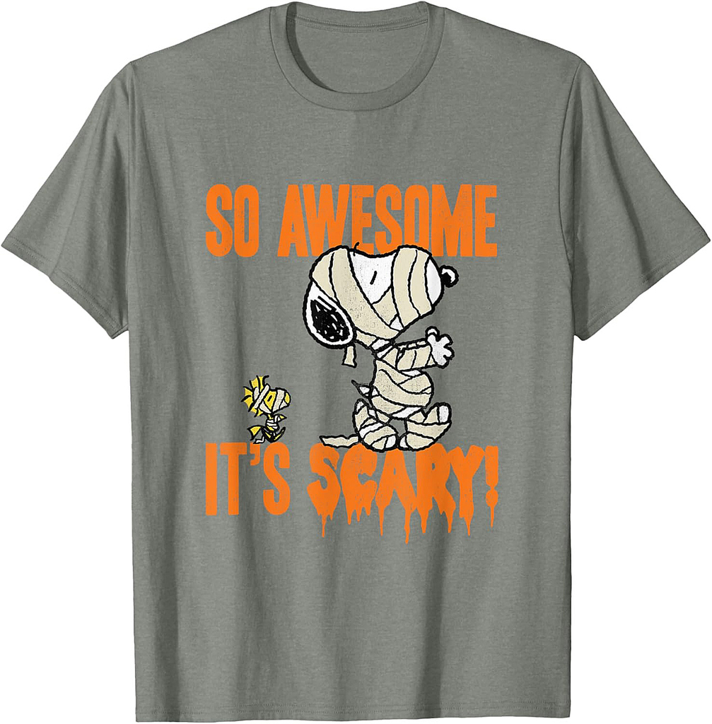 Peanuts Halloween Snoopy Scary Mummy T-Shirt
