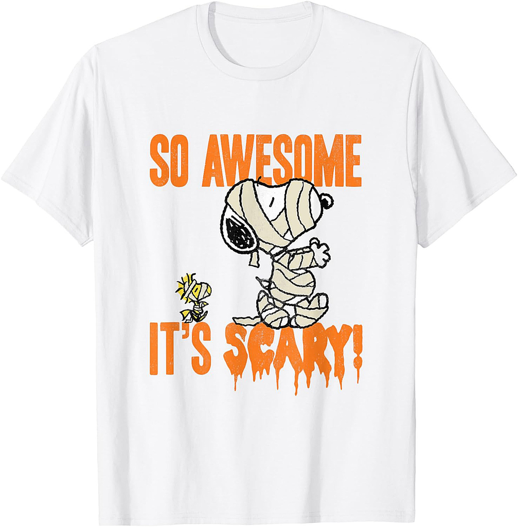 Peanuts Halloween Snoopy Scary Mummy T-Shirt