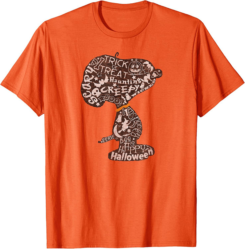 Peanuts Halloween Snoopy Silhouette T-Shirt