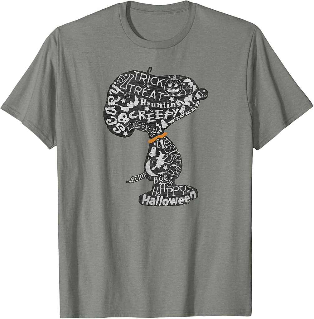 Peanuts Halloween Snoopy Silhouette T-Shirt