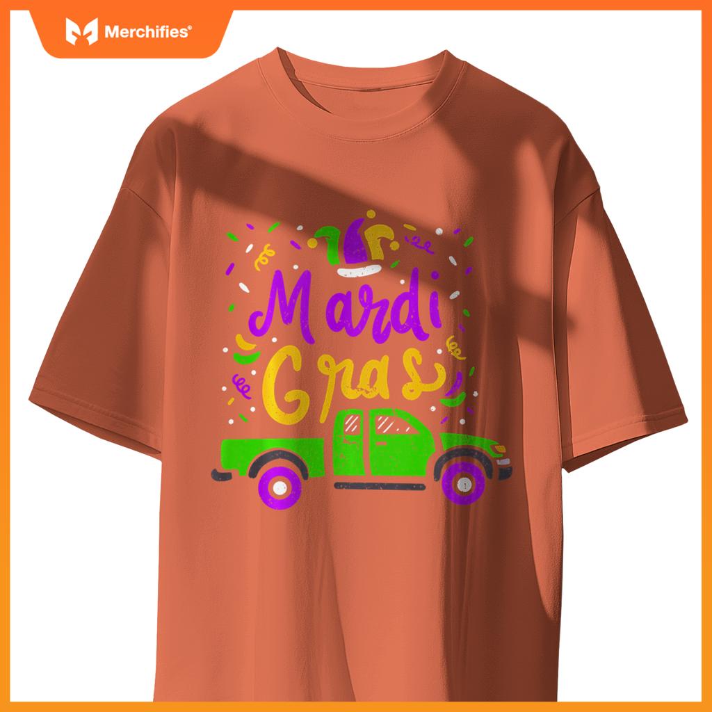 Pick Up Truck Mardi Gras Party Gift T-Shirt