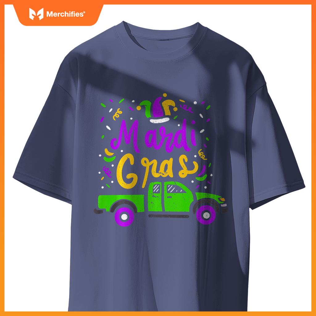 Pick Up Truck Mardi Gras Party Gift T-Shirt